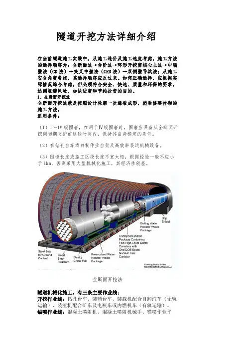 隧道开挖方法详细介绍