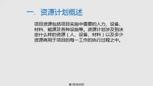 项目的资源管理PPT课件
