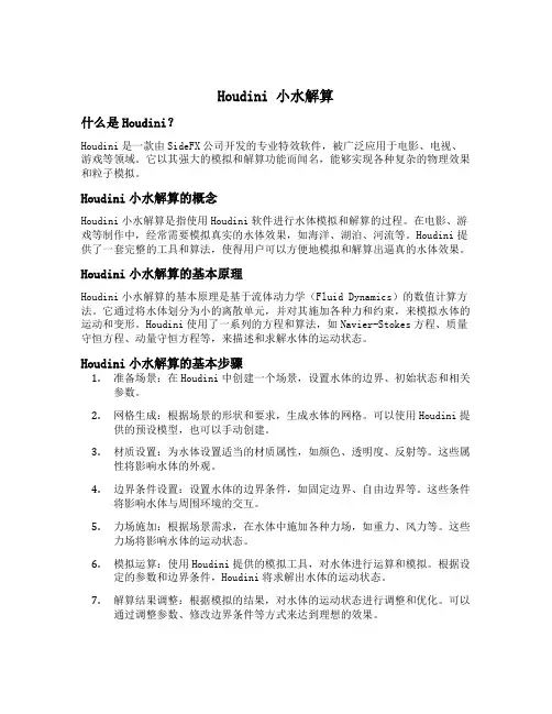 houdini 小水解算