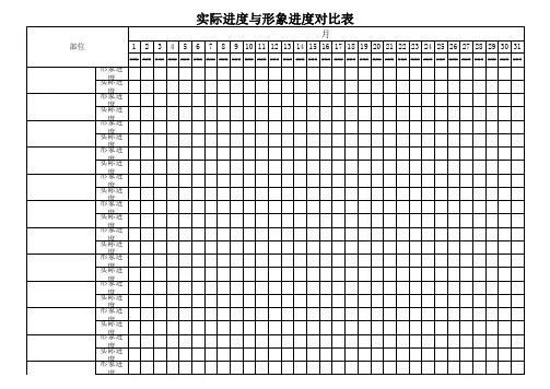 实际进度与形象进度对比表
