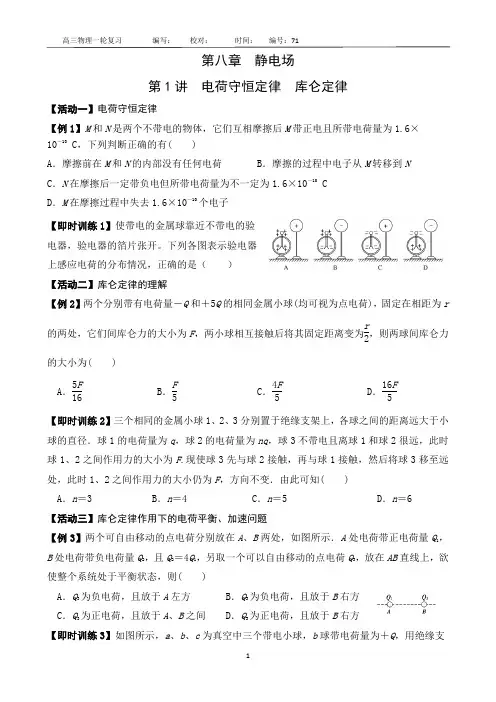 71库仑定律