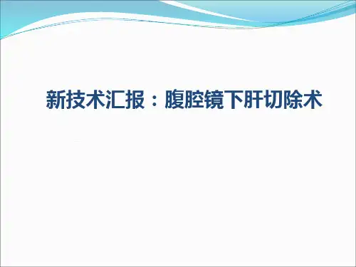 肝胆外科新技术项目汇报