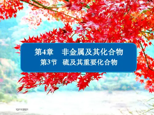 高考化学一轮复习 第4章 非金属及其化合物 第3节 硫及其重要化合物课件