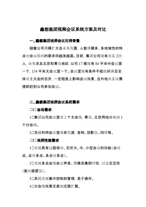 【VIP专享】视频会议方案对比