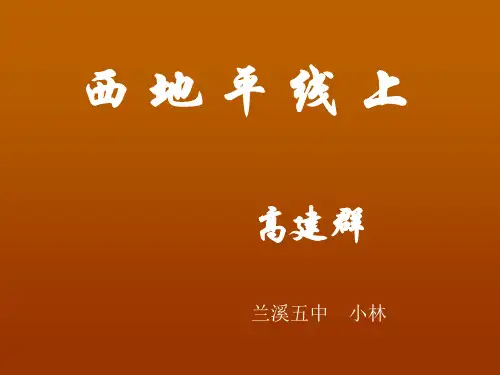 高中语文西地平线上ppt28 苏教版精品课件