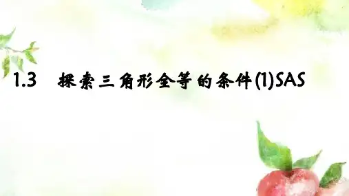 1.3探索三角形全等的条件(SAS)