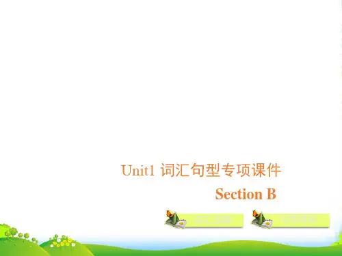 人教版七年级上册英语Unit1_SectionB_词汇句型专项课件 (共12张PPT)