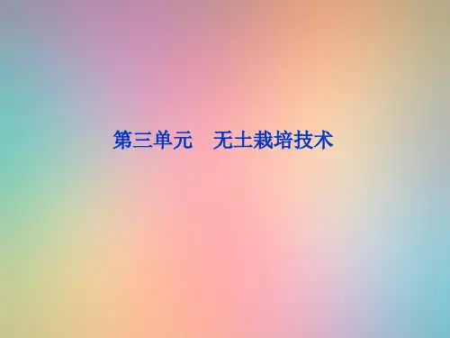 无土栽培技术PPT教学课件