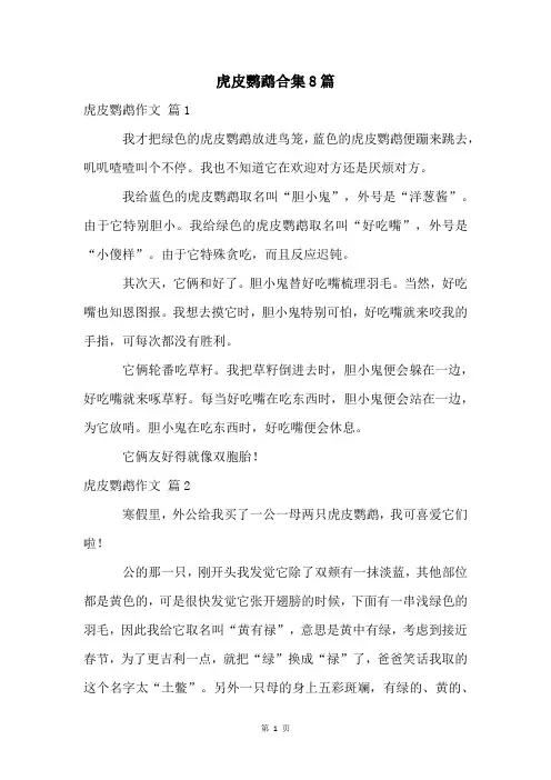 虎皮鹦鹉合集8篇