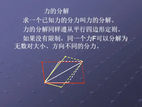 高一物理课件力的分解