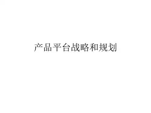 产品平台战略和规划方案(PPT33页)