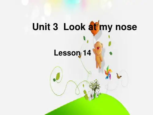 精通版三年级英语上册Unit 3 Look at my nose Lesson 14 课件2.ppt