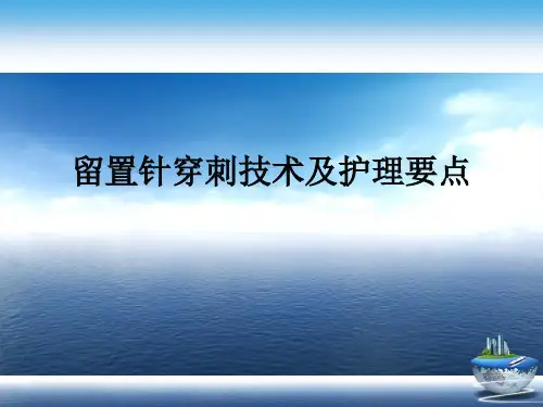 留置针穿刺技术及护理要点演示文稿