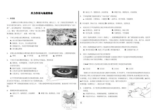 辽宁省滨海实验中学高三第一学期外力作用与地表形态-最新教学文档