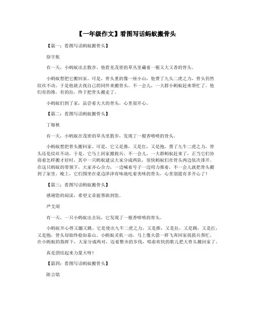 【一年级作文】看图写话蚂蚁搬骨头