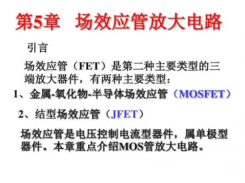 模电第五章场效应管-文档资料129页