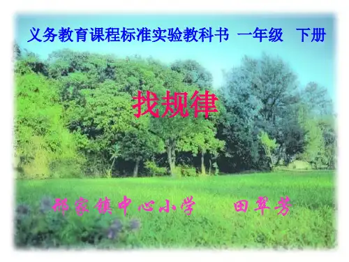 人教版一年级数学下册《找规律》课件、人教一下《认识人民币 》课件
