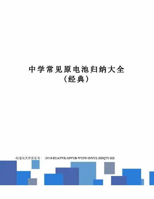 中学常见原电池归纳大全(经典)