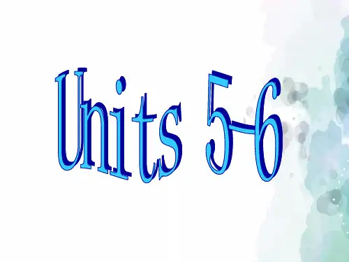 人教版-英语-八上-英语：Units5-6  复习课件人教版八年级上)