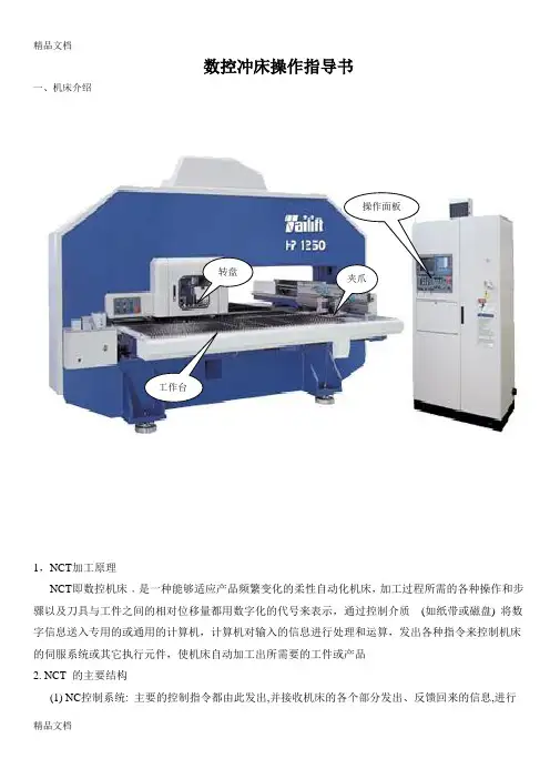 最新台励福HP1250数控冲床操作手册资料