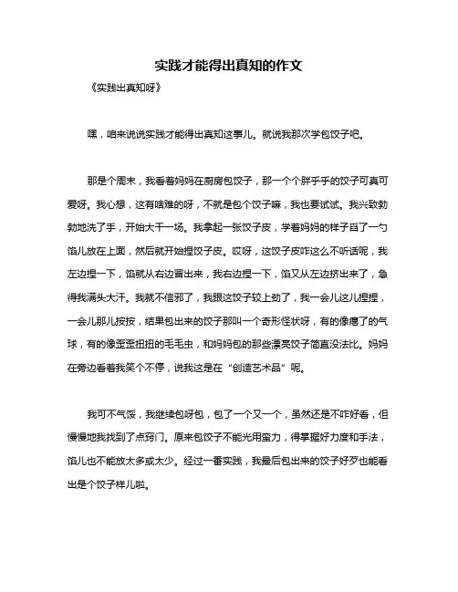 实践才能得出真知的作文