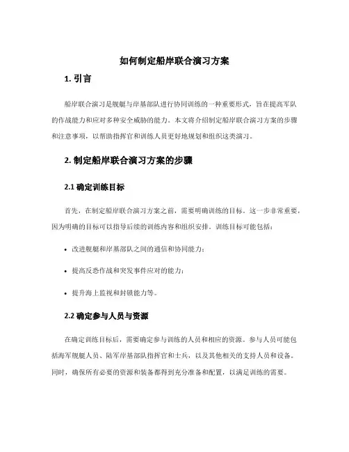 如何制定船岸联合演习方案