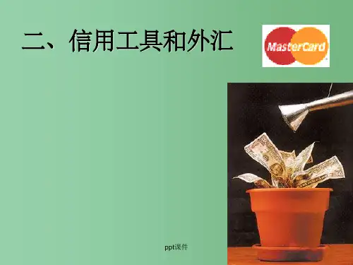 高中政治 1-1-2信用工具和外汇课件 新人教版必修1