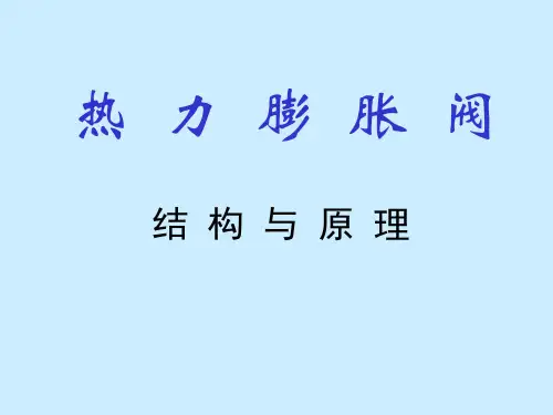 热力膨胀阀结构与原理PPT课件