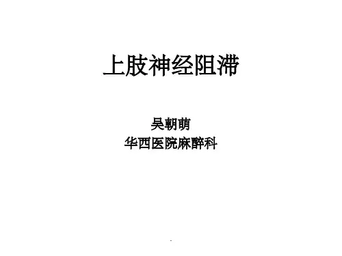 上肢神经阻滞ppt课件