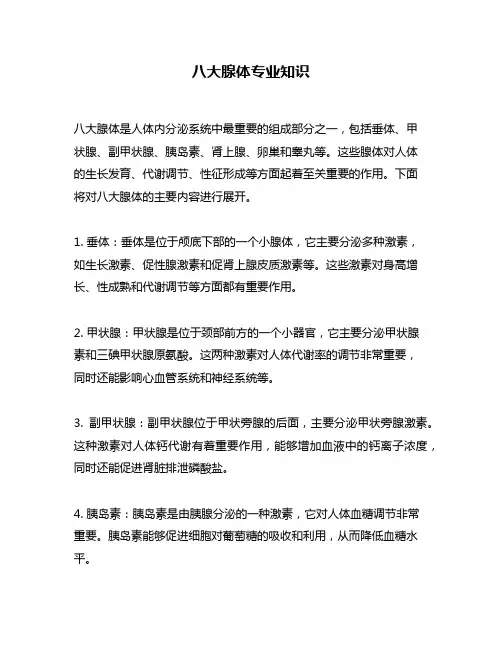 八大腺体专业知识