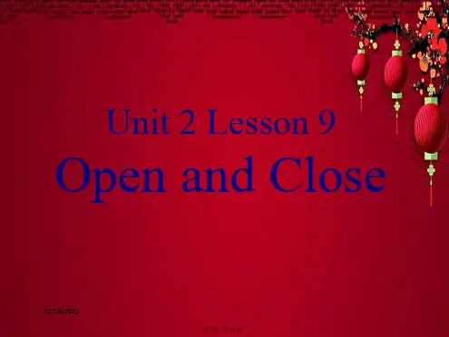 三年级英语上册《lesson 9 open and close》课件1