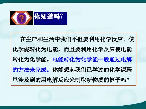 电解池的工作原理及应用精华版