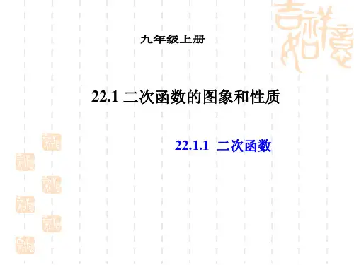 九年级数学上册《第22章 22-1-1 二次函数》课件