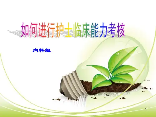 如何进行护士临床能力考核PPT课件