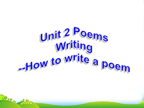 人教版高中英语选修6+Unit+2+Poems+Period+4+课件1+(共19张PPT)