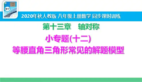 八上数学 小专题(十二) 等腰直角三角形常见的解题模型
