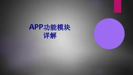 APP功能模块详解优质PPT课件