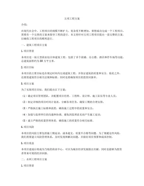 五项工程方案