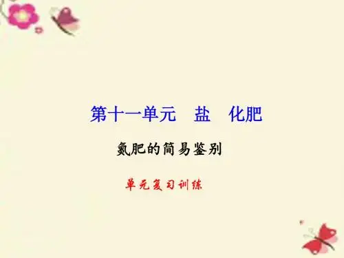 【百分闯关】2016九年级化学下册 第11单元 盐 化肥复习训练课件 新人教版