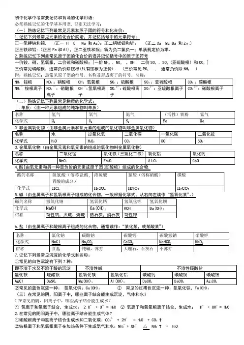 化学用语- Microsoft Word 文档