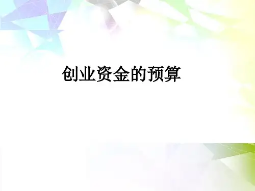 创业资金的预算(ppt50张)