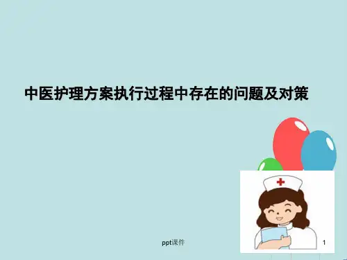 中医护理方案执行过程中存在问题及对策  ppt课件