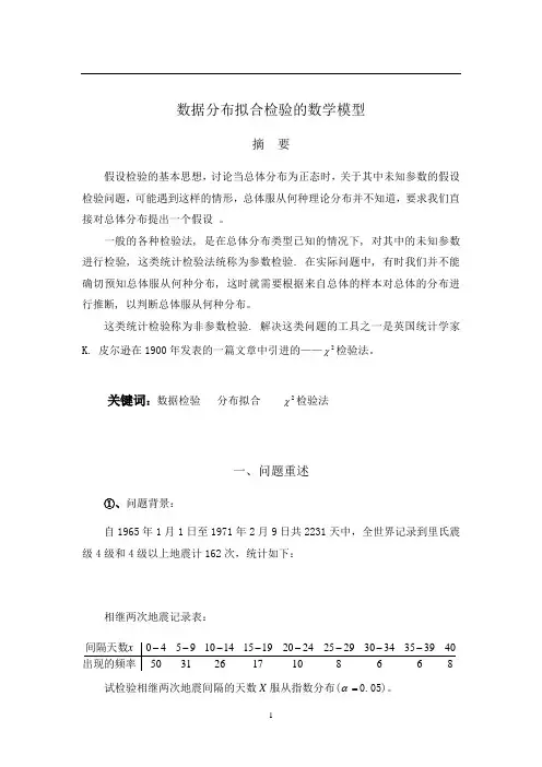 数据分布拟合