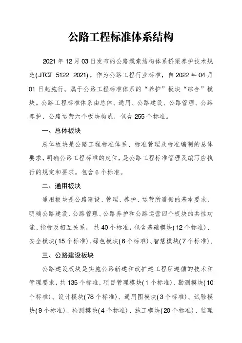 公路缆索结构体系桥梁养护技术规范(JTGT 5122 2021)解读+原文