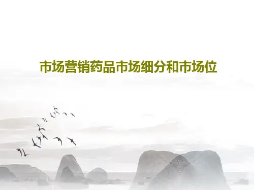 市场营销药品市场细分和市场位共77页