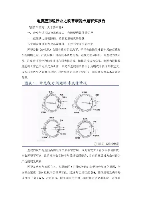 角膜塑形镜行业之欧普康视专题研究报告