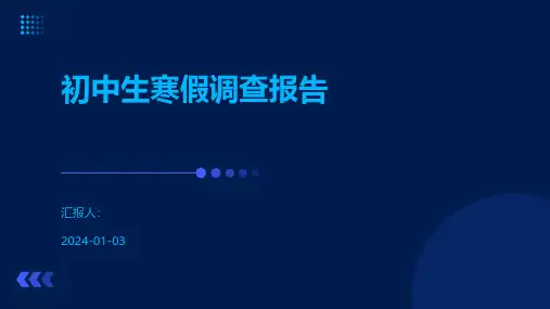 初中生寒假调查报告