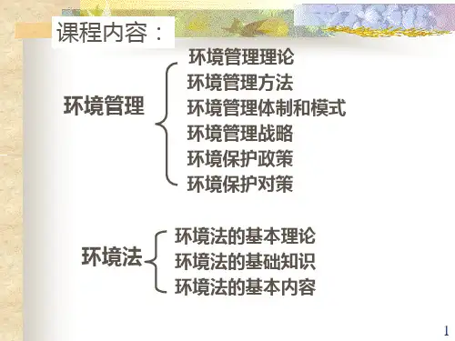 环境管理与环境法-第一章绪论(合班)PPT课件