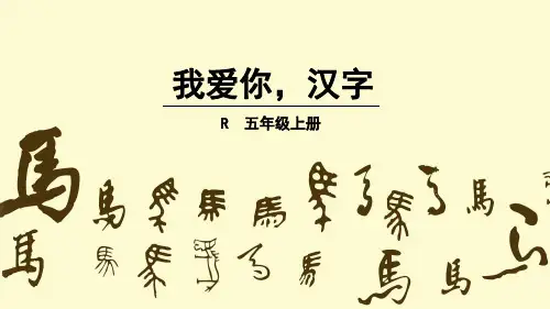(赛课课件)人教版五年级上册语文《我爱你,汉字》(共53张PPT)