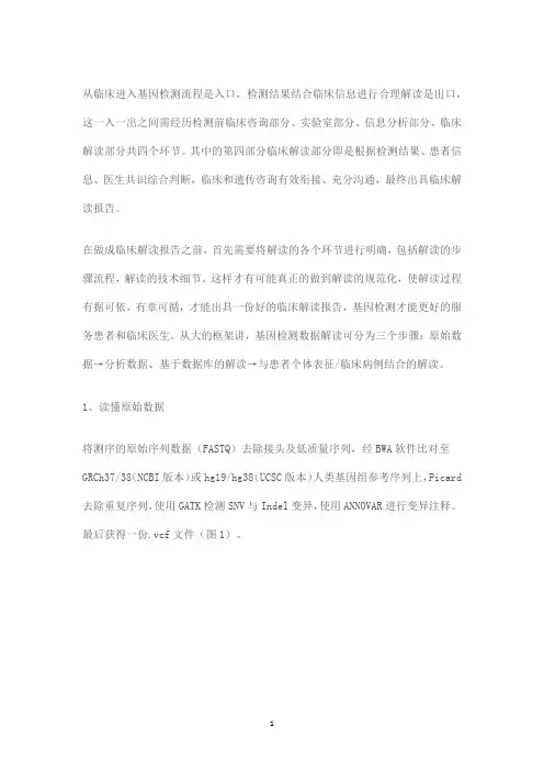 肿瘤基因检测的解读流程